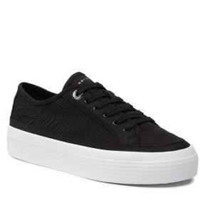 Πάνινα παπούτσια Tommy Hilfiger Essential Th Mesh Sneaker FW0FW06546 Black BDS